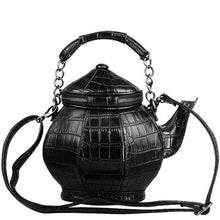 Carica l&#39;immagine nel visualizzatore di Gallery, Funny Gothic Purse Teapot Shaped Crossbody Handbag Top-Handle Tote Women&#39;S Shoulder Bags
