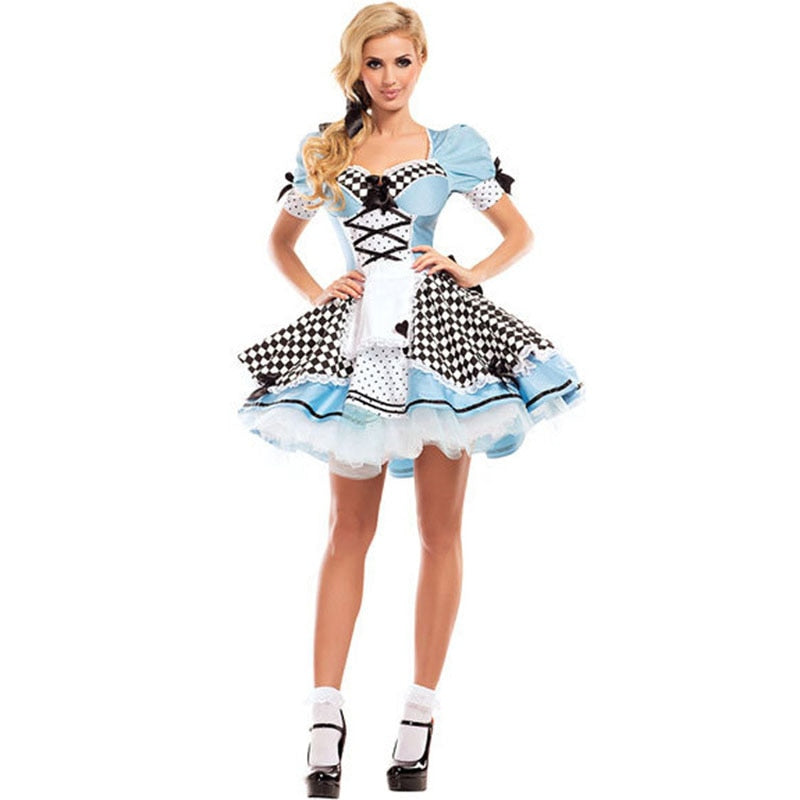 Alice In Wonderland Costume For Women Girls Alice Cosplay Costume Blue ElusiveRabbit Alice In Wonderland Costume For Women Girls Alice Cosplay Costume Blue ElusiveRabbit
