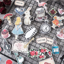 Charger l&#39;image dans la galerie, 30PCS/bag vintage Alice series stickers DIY scrapbooking junk journal album diary happy plan decorative stickers
