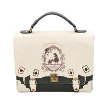 Załaduj obraz do przeglądarki galerii, Alice In Wonderland Shoulder Bags Axes Japan Bag Lolita Vintage Student Schoolbag Playing Cards Silhouette Handbag Leather Bag

