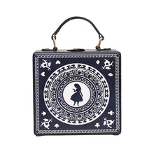 Załaduj obraz do przeglądarki galerii, Alice in Wonderland Girl Lolita Gothic Handbag Small box Shoulder Bag Black Messenger Bag Vintage Korean Women&#39;s Crossbody Bags
