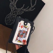 Cargar imagen en el visor de la galería, Women Chain Shoulder Crossbody Bag New Funny Poker Card Leisure Fashion Letters Trendy Handbags for Female Bolsa Feminina Flaps
