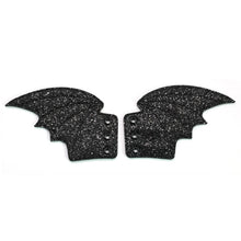 Lade das Bild in den Galerie-Viewer, Black Silver Glitter Bats Shoes Wings Decorations Shoe DIY Accessory Black Big Bat
