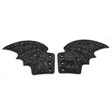 Charger l&#39;image dans la galerie, Black Silver Glitter Bats Shoes Wings Decorations Shoe DIY Accessory Black Big Bat
