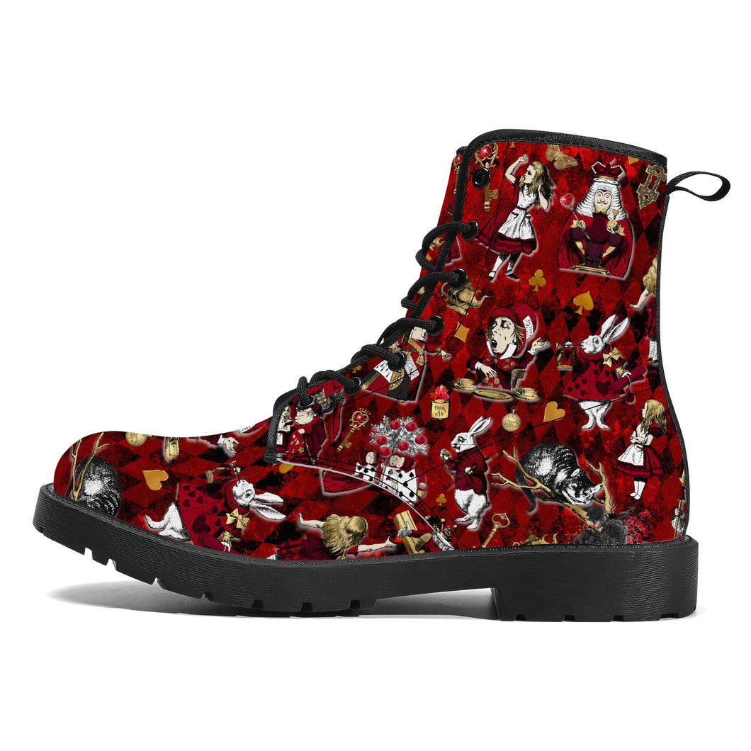 Tyrannical Red Alice in Wonderland Boots