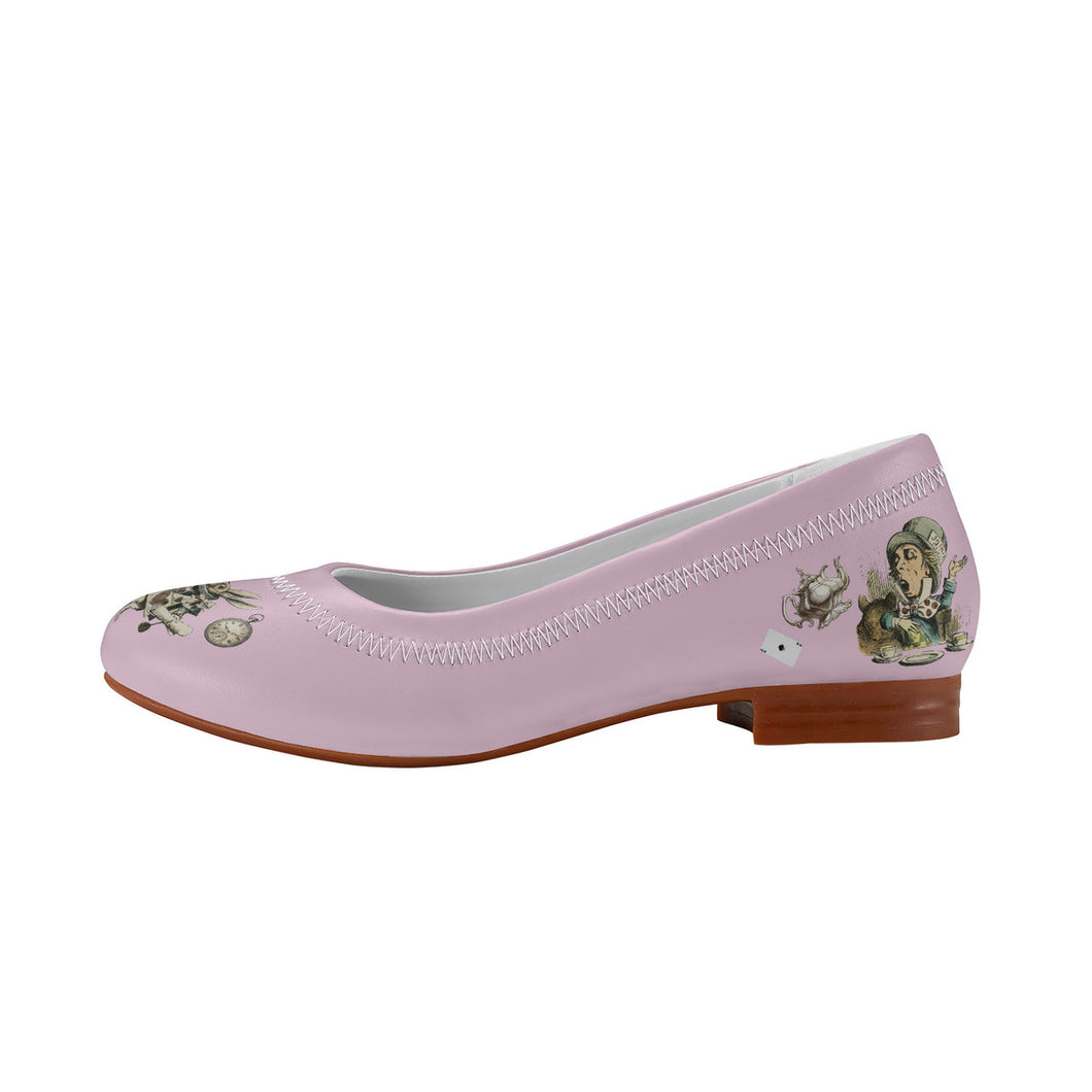 Baby Pink Vintage Alice in Wonderland Flats