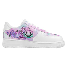Load image into Gallery viewer, White &amp; Purple Pastel Goth Skull Summer Canvas Trainers
